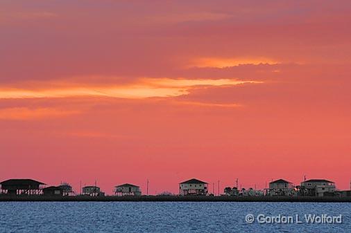 Indianola At Sunrise_28431.jpg - Photographed from Powderhorn Lake near Port Lavaca, Texas, USA.